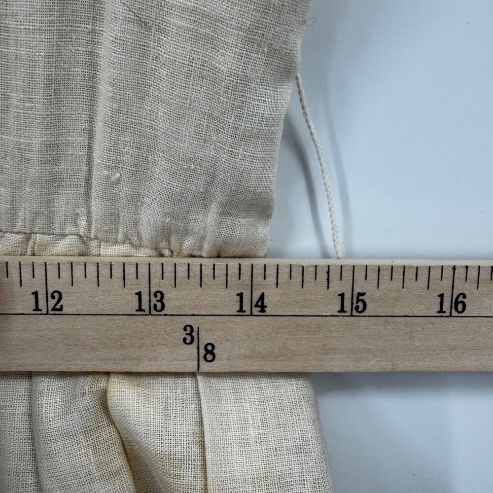 Vintage Handmade Embroidered Lace Linen Dress Cream Cottagecore Project Piece - Picture 8 of 16